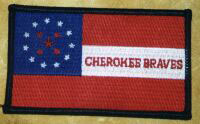 Cherokee Braves Flag Patch Cherokee Braves Flag Patch